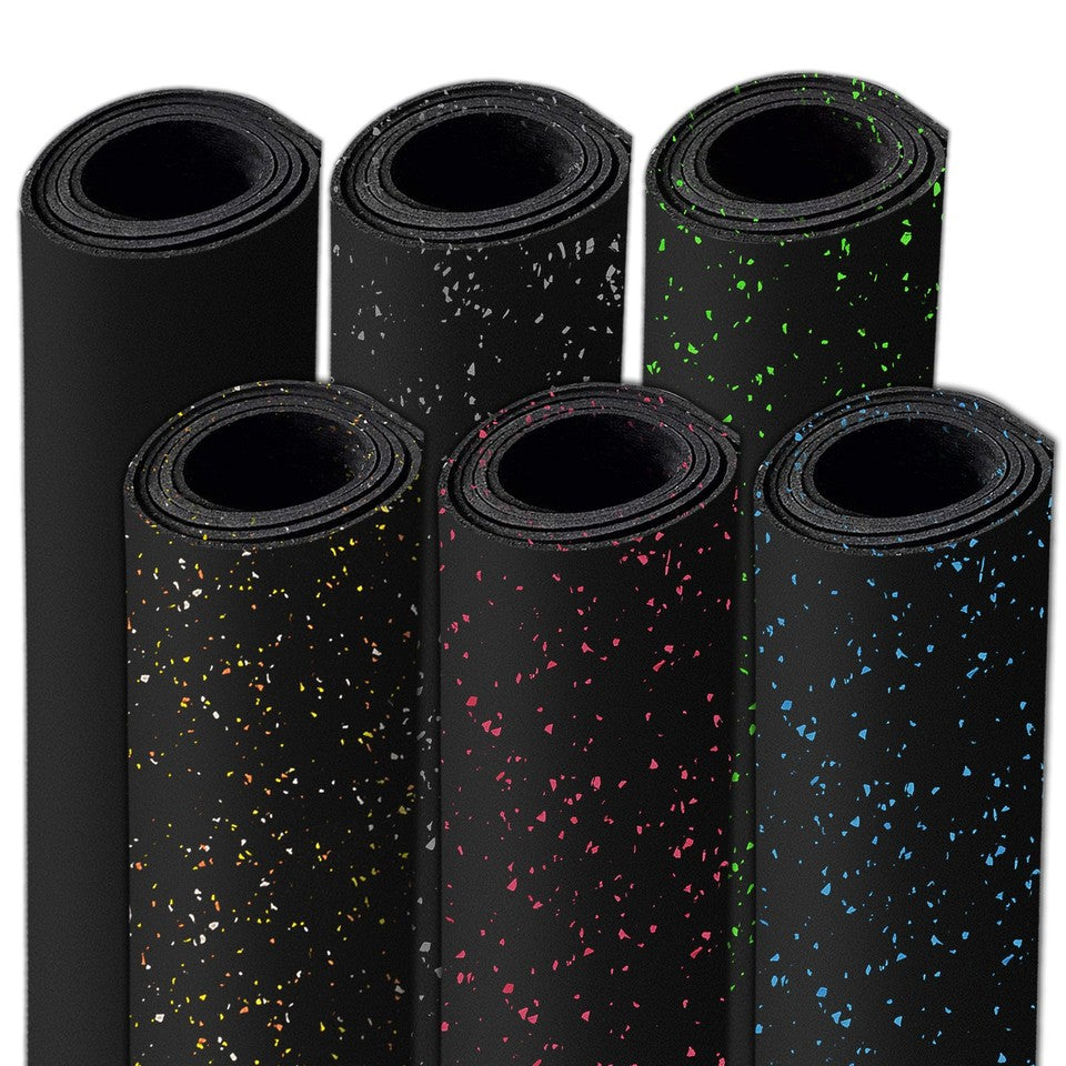 4'x10' Rubber Gym Flooring Roll Heavy Duty Home Exercise Floor Mats 6mm Thicknes