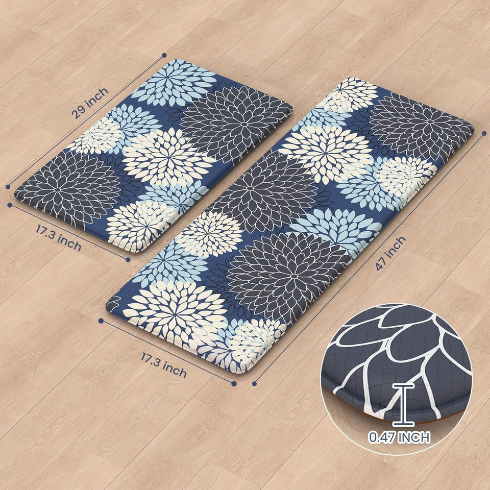 Anti Fatigue Kitchen Mats 2PCS Kitchen Mat for Floor Cushioned