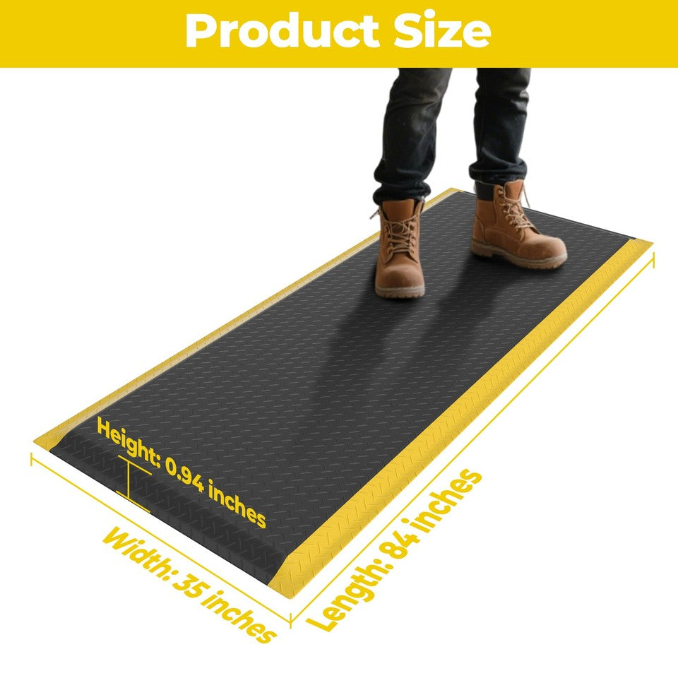 84" x 35" Anti Fatigue Mats Industrial,Ergonomic Anti-Fatigue Standing Floor Mat
