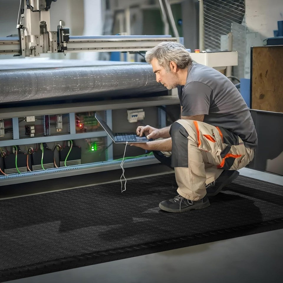 Anti Fatigue Mats Industrial 2' x 5' 15/16" Thick Ergonomic Standing Mat Commerc