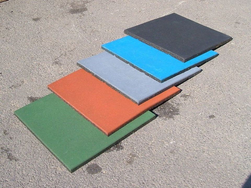 BEST CHEAPEST Black Green Blue Teracotta Grey Playground Rubber Safety Tile Mats