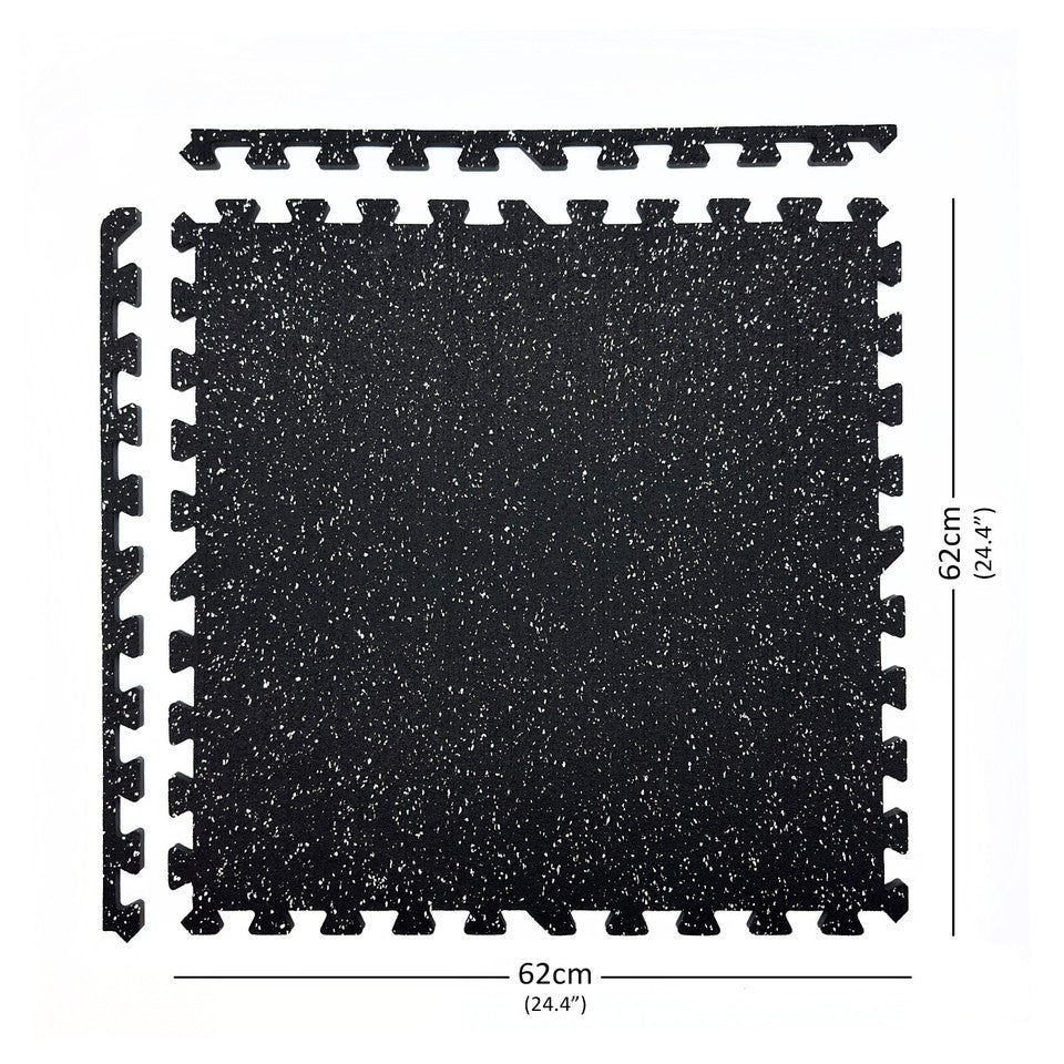 EXTRA THICK 14mm GYM FLOORING INTERLOCKING FLOOR MAT EVA RUBBER HEAVY DUTY TILES