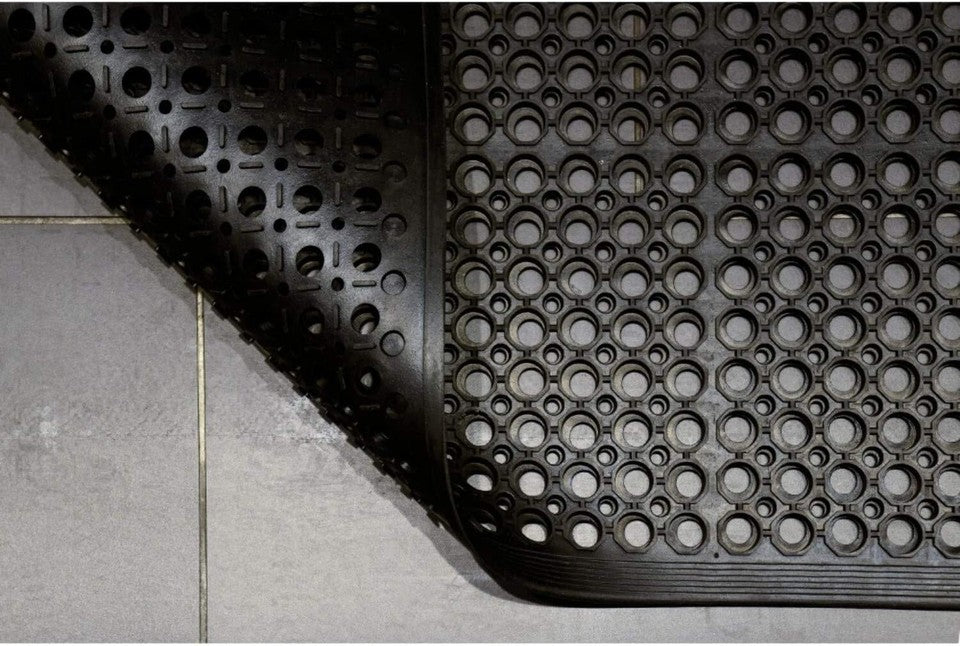 3' x 5'Anti Fatigue Floor Mat Commercial Home Garage Drainage Mat Rubber Black