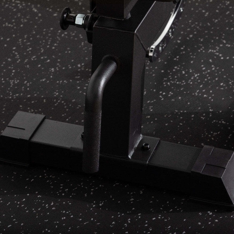 Fitness 15ftx4ftx8mm Gray Crumb Rubber Gym Flooring Roll, Non-Slip Texture