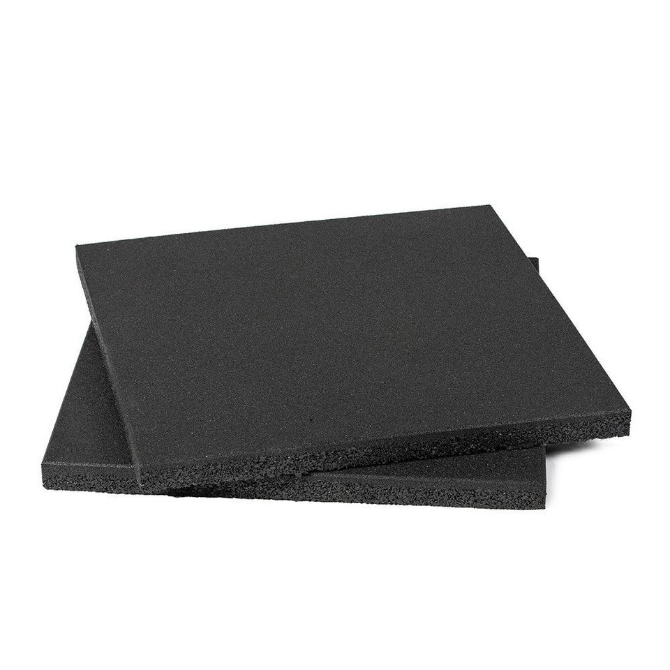 Fitness 2 Pack Rubber Lifting Tiles, 24" x 24" Shock-Absorbing Floor Mats