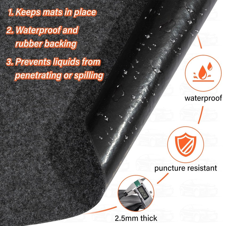 Garage Floor Mat 6.6x8.5 FT Oil Absorbent Waterproof Rubber Backing - Protects