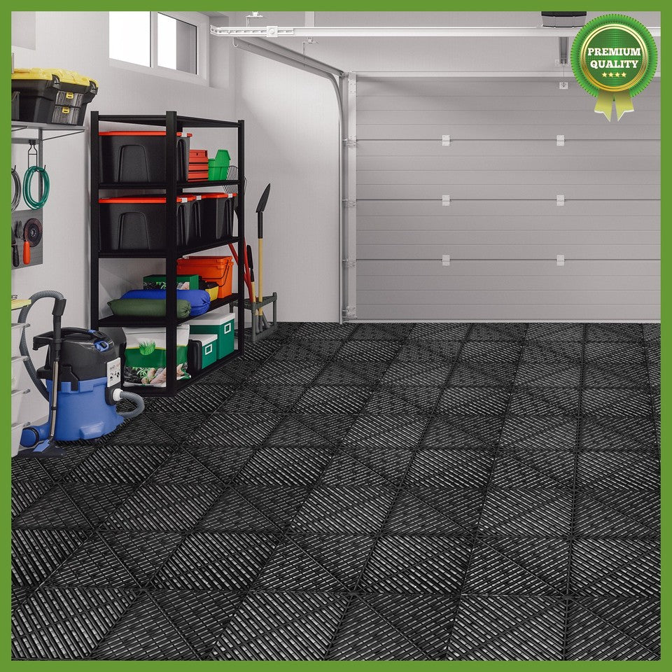 Garage Floor Tiles Interlocking 25 Pack Flooring Tiles 15.75x15.75" For Patio