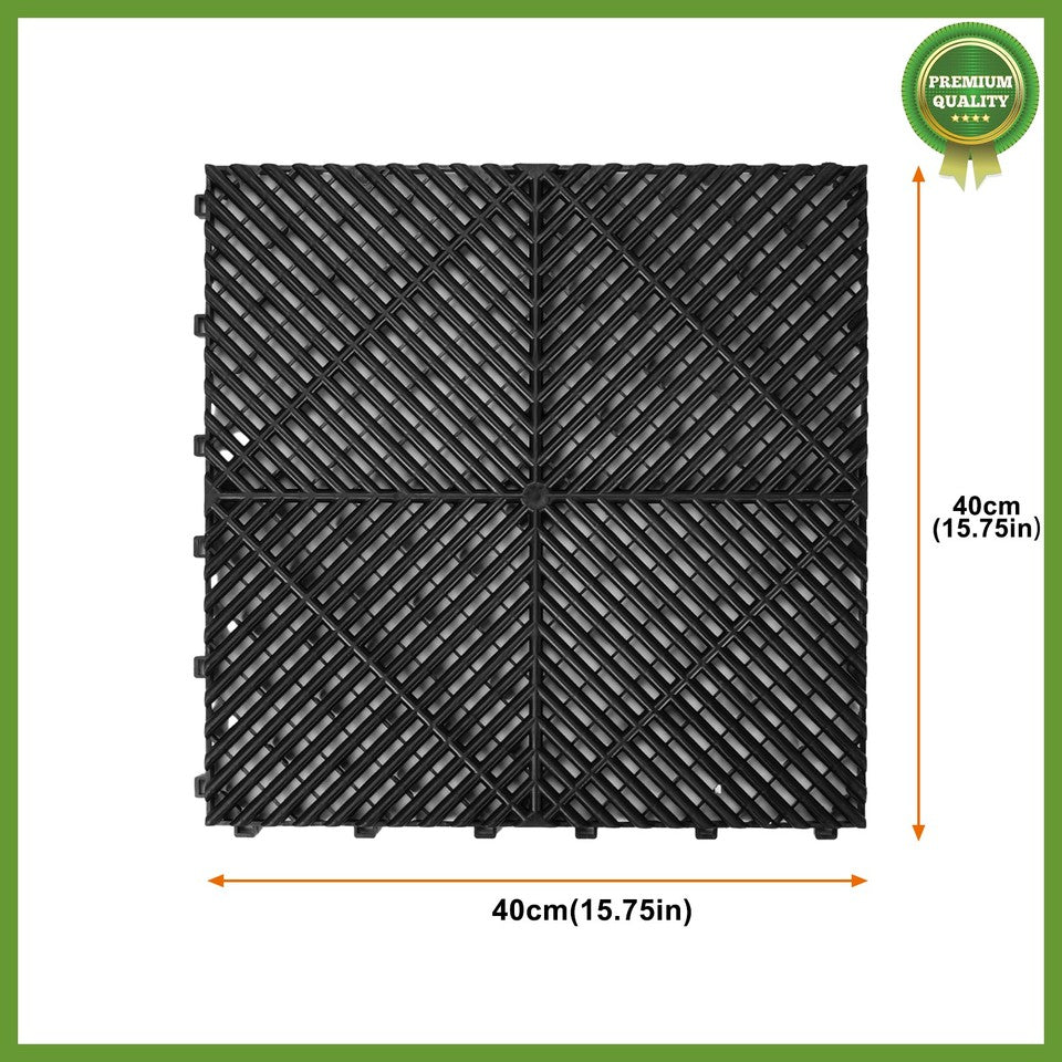 Garage Floor Tiles Interlocking 25 Pack Flooring Tiles 15.75x15.75" For Patio