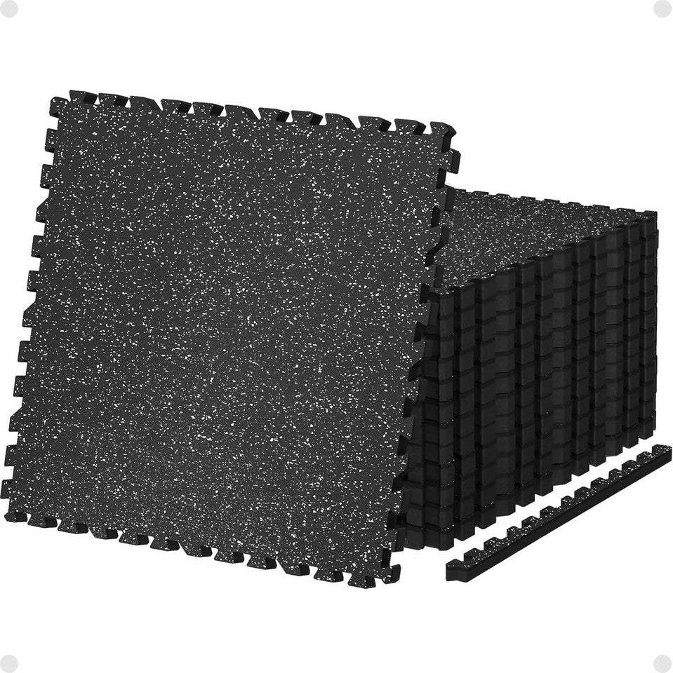 Gym Flooring Mats 48 Sq Ft Interlocking Rubber EVA Foam Tiles Non-Slip Home gym