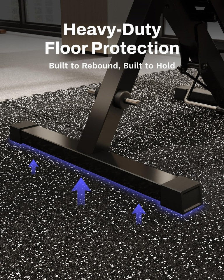 Gym Flooring Mats 48 Sq Ft Interlocking Rubber EVA Foam Tiles Non-Slip Home gym