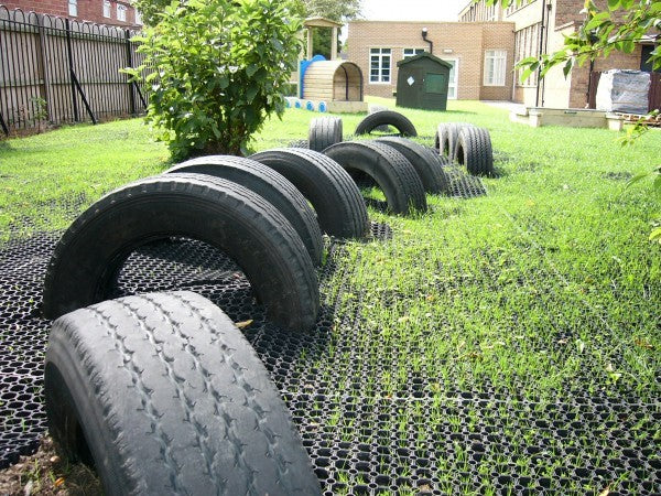 6 x Heavy Duty Rubber Grassmats Childrens Playground Safety Mat Flooring Set