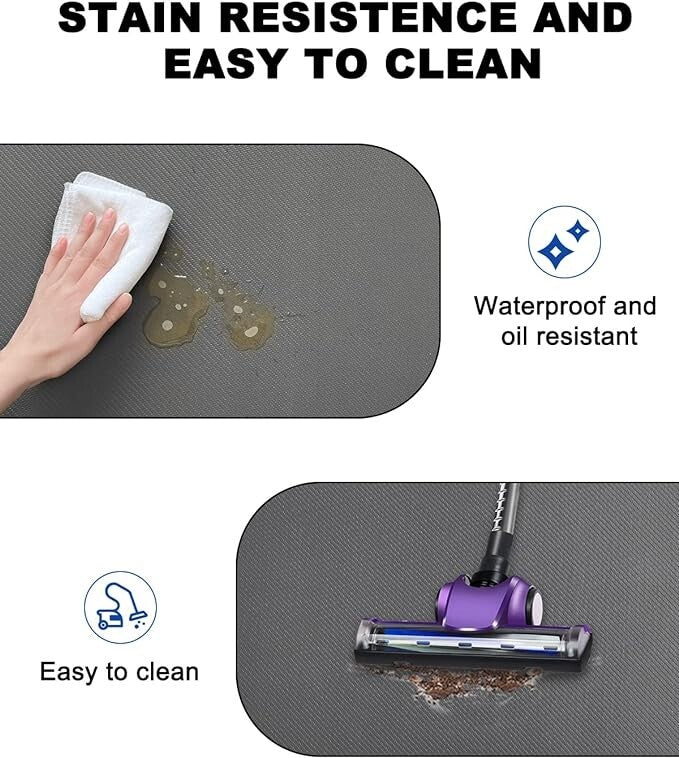 1/2 Inch Cushioned Kitchen Rug Anti Fatigue Waterproof, Non Slip Mat 17.3"x28"