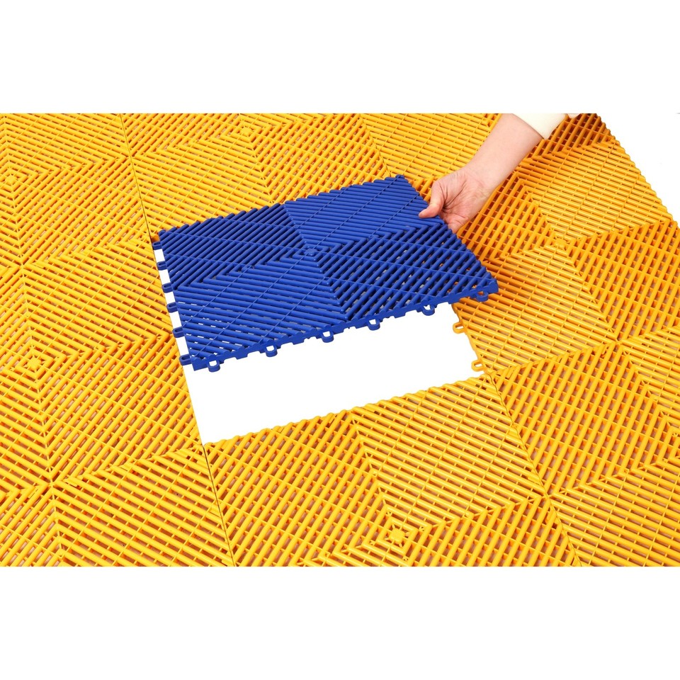 25pcs Interlocking Garage Flooring Tiles 15.6"x15.6" Plastic Floor Mat Non-Slip
