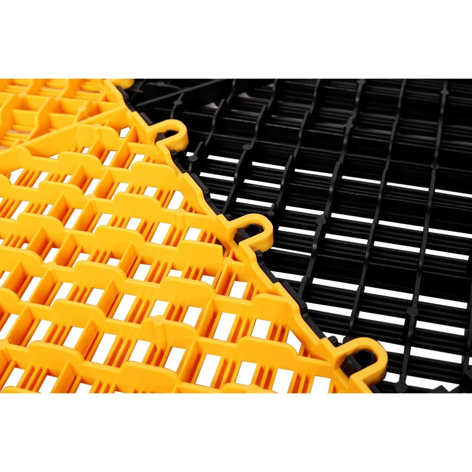 25pcs Interlocking Garage Flooring Tiles 15.6"x15.6" Plastic Floor Mat Non-Slip