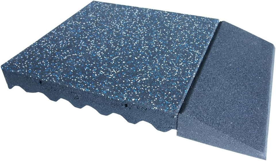 Eco-Safety Interlocking Playground Tiles - 2 Pack - Yellow/Red/White Speckled