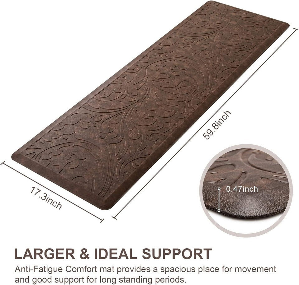 Kitchen Mat Cushioned Anti-Fatigue Waterproof Non-Slip Standing Mat Ergonomic...