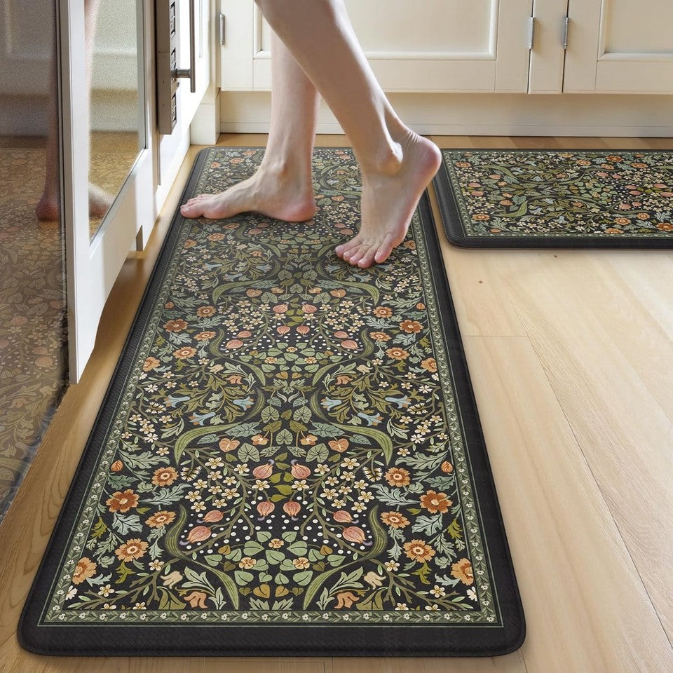 Kitchen Mats for Floor 2PCS, Cushioned Anti Fatigue Mat Non Slip Waterproof K...
