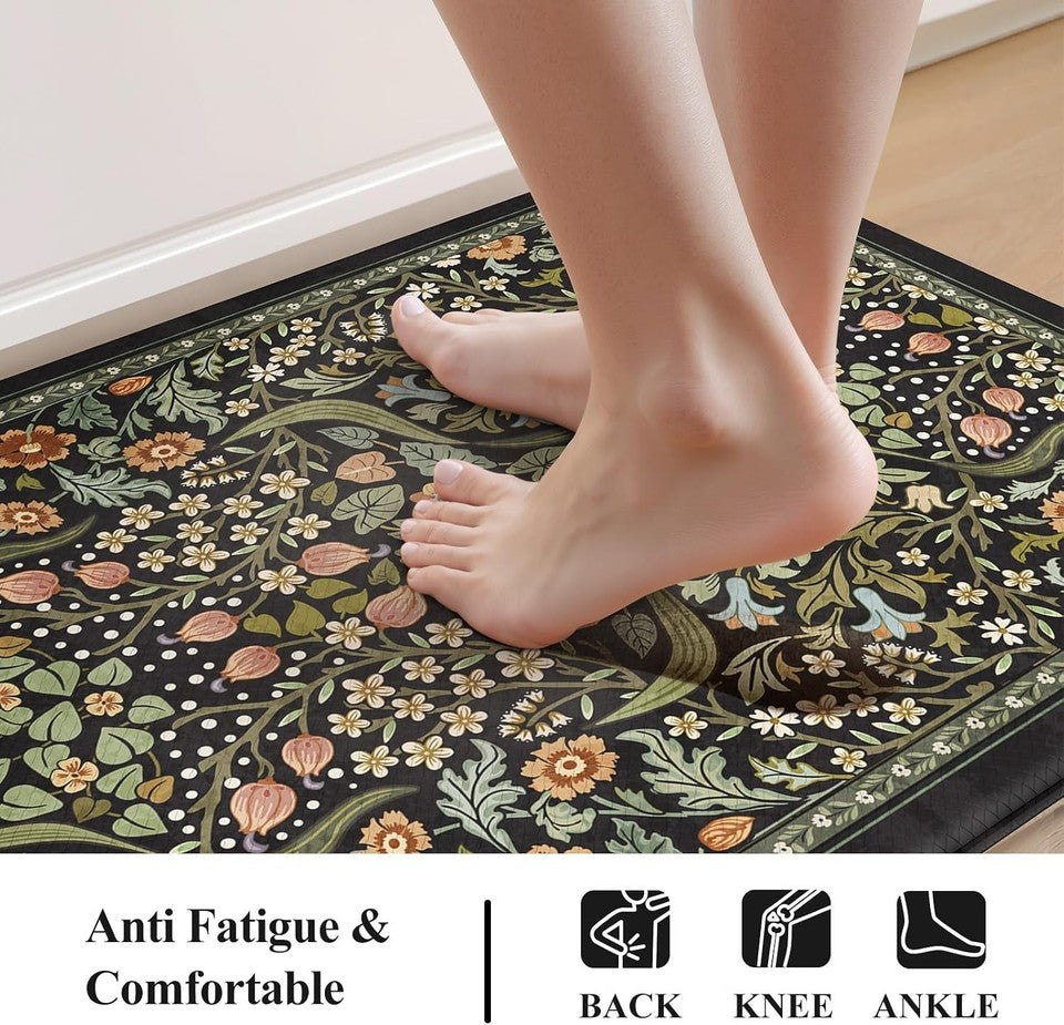 Kitchen Mats for Floor 2PCS, Cushioned Anti Fatigue Mat Non Slip Waterproof K...