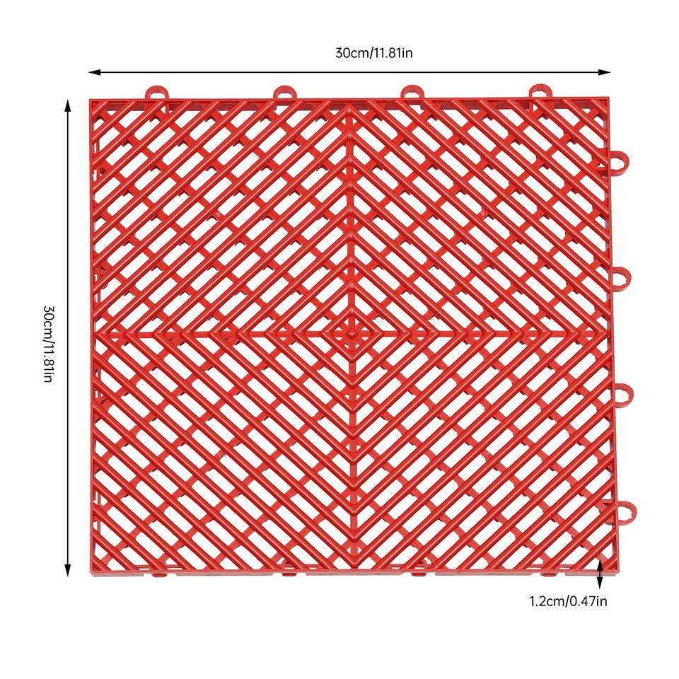 New Interlocking Deck Patio Garage Floor Tiles 25PCS Hydrophobic & Sand Drainage