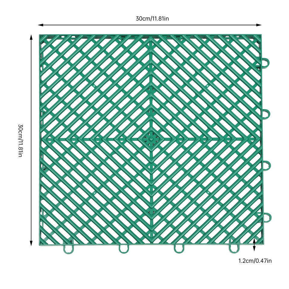 New Interlocking Garage Floor Tiles 50 PCS Deck 12"x12" Snow Water Drainage