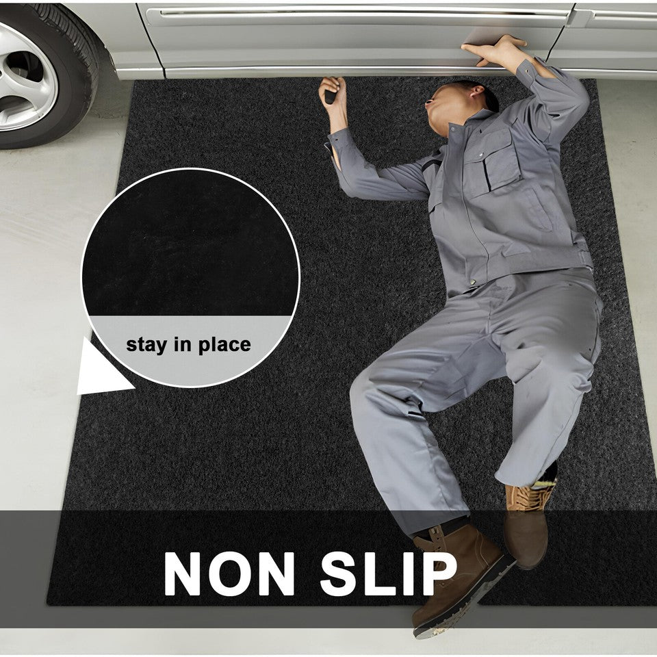 Oil Spill Mat, 79" x 98" Garage Floor Mat Under Car Large Repair Blanket Pad