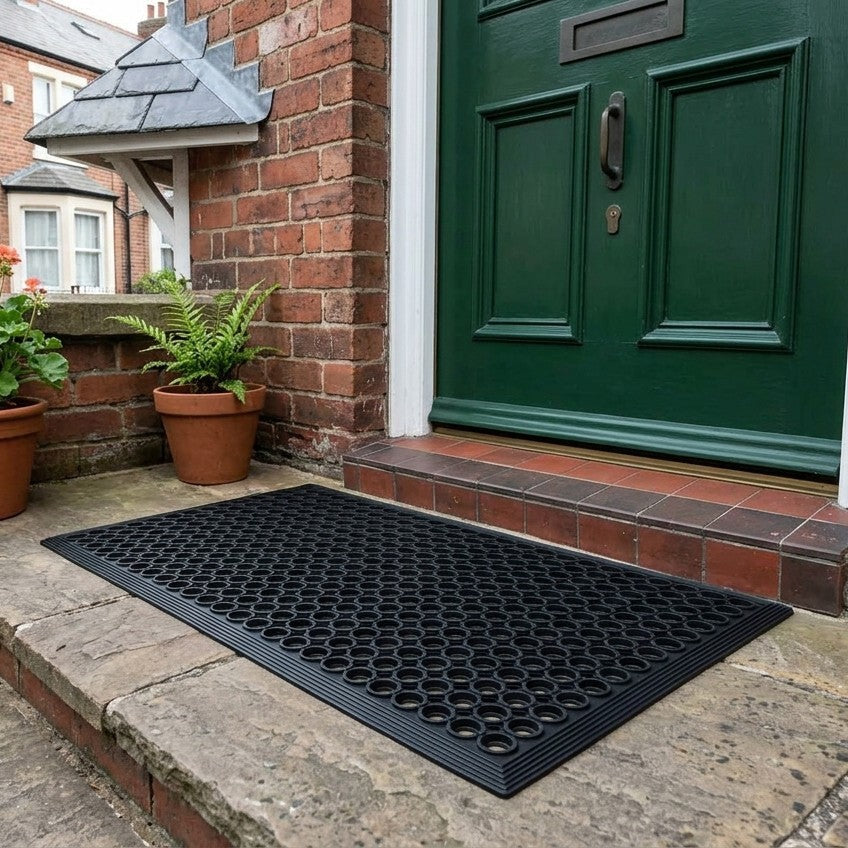 SMALL Outdoor Rubber Entrance Mats Anti Slip Drainage Door Mat Flooring 0.6x0.9