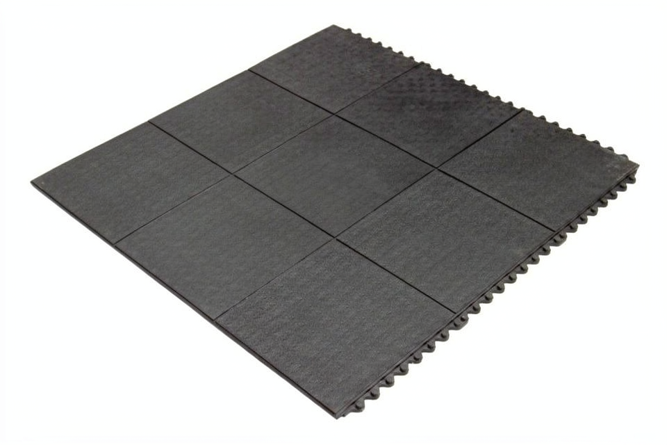 Rubber Gym Mat Floor Tiles | Heavy Duty 16mm Thick Interlocking 900mm Free POST