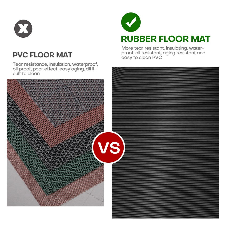 3mm Thick Garage Floor Mat Roll Heavy Duty Non-Slip Rubber Warehouse Trailer Mat