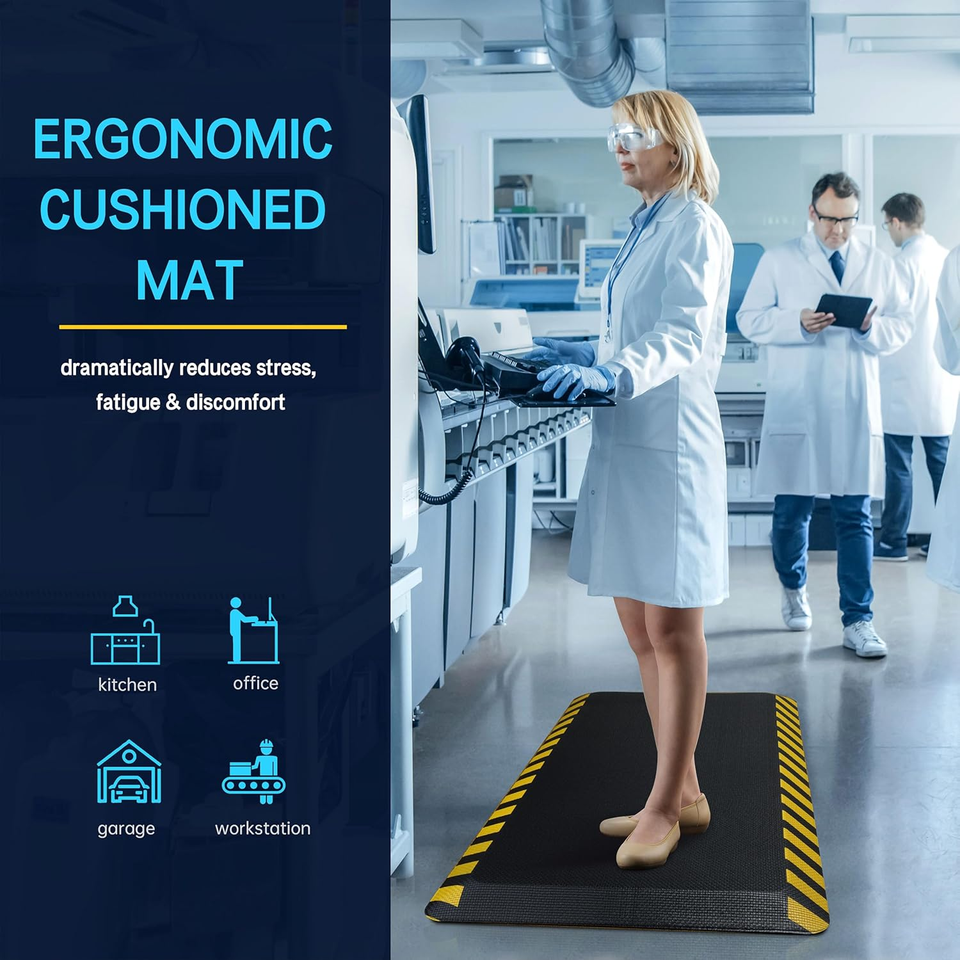 anti Fatigue Mat Industrial, Ergonomic Standing Floor Mat for Work for Stand -Sa