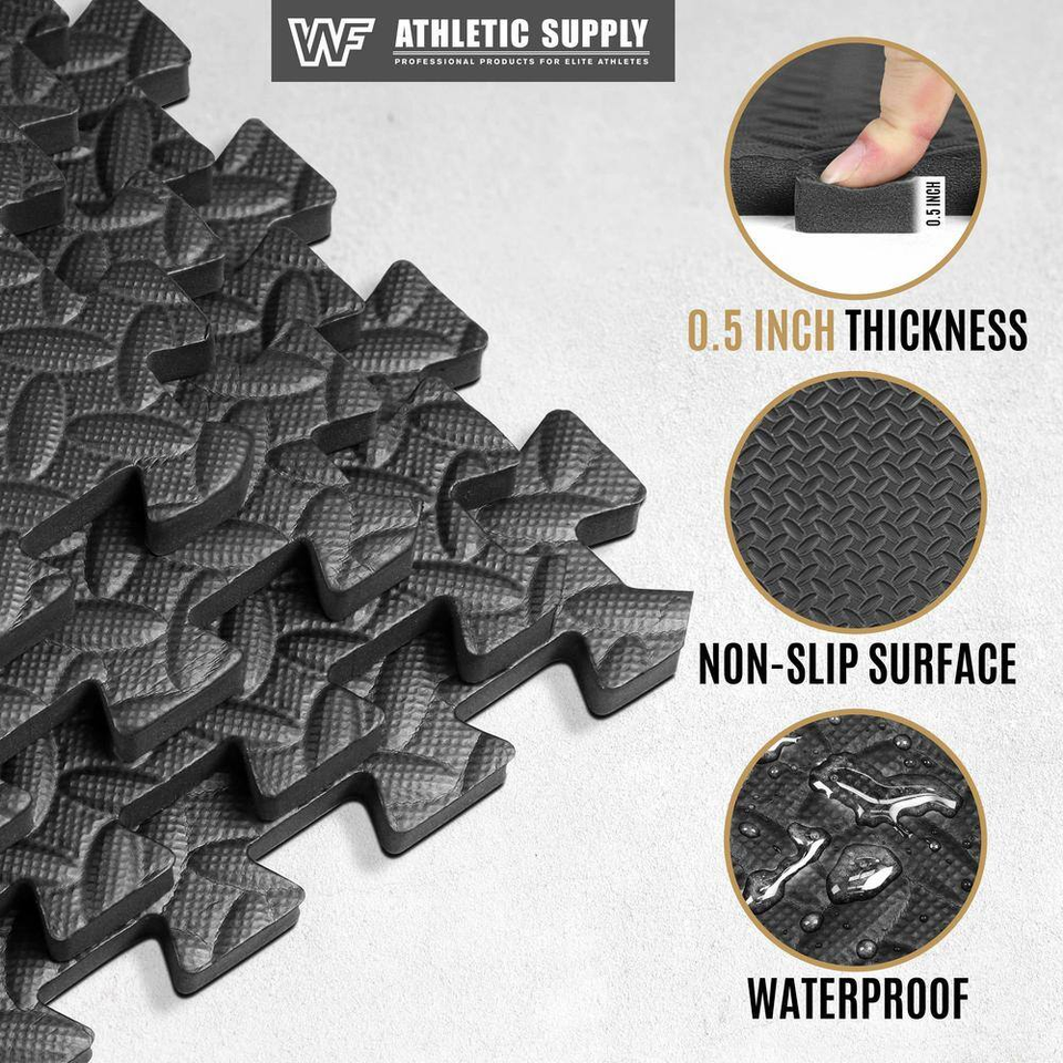 CAP Barbell Exercise Puzzle Mats Packs Tiles 24 X24 X 1/2 | Multiple Options