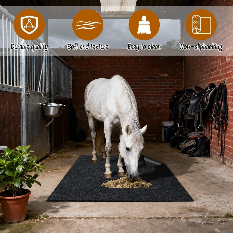 4x6 Ft Horse Stall Mat Non-Slip Moisture Absorbent Rubber Floor Mat Stable