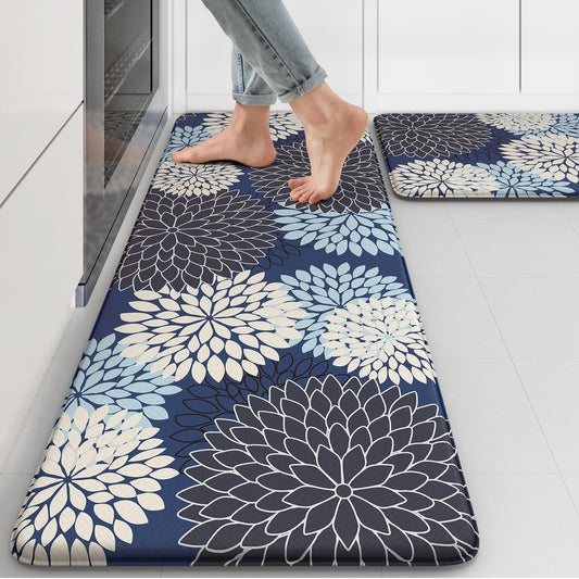 Anti Fatigue Kitchen Mats 2PCS Kitchen Mat for Floor Cushioned