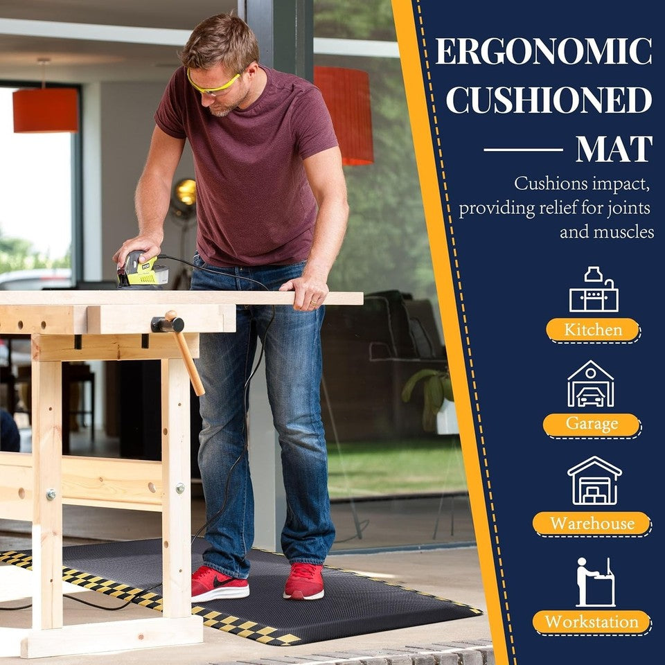 Anti Fatigue Mat Industrial, Ergonomic Standing Floor Mat for Work for Stand ...