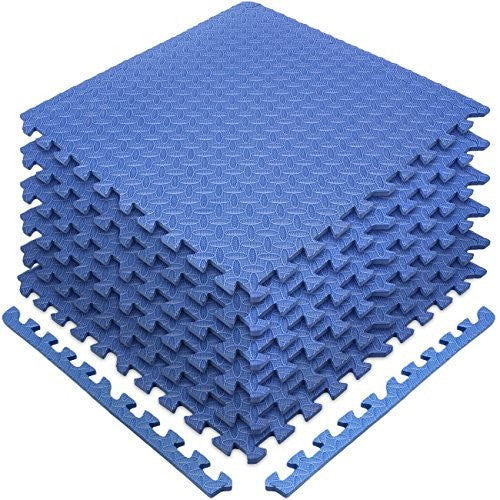 BLUE - HEALTH AND FITNESS PUZZLE EXERCISE MAT EVA INTERLOCKING TILES
