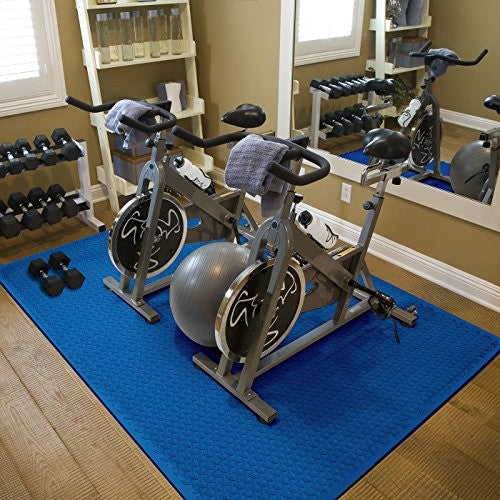 BLUE - HEALTH AND FITNESS PUZZLE EXERCISE MAT EVA INTERLOCKING TILES