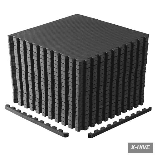 CAP Puzzle Exercise Mats 1” Thick EVA Interlocking Foam Tiles for Home Gym Flo