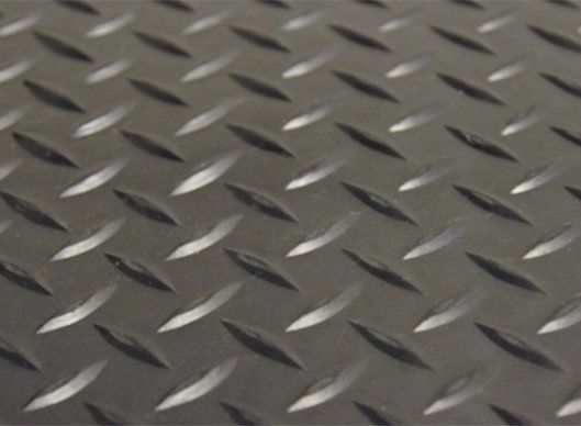 Diamond Plate Gym Floor Mat 36" Rubber Roll Garage Golf Cart Truck Bed Flooring