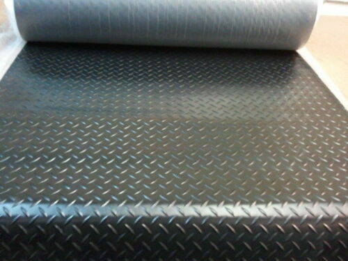 Diamond Plate Gym Floor Mat Rubber Roll Garage Golf Cart Truck Bed Flooring