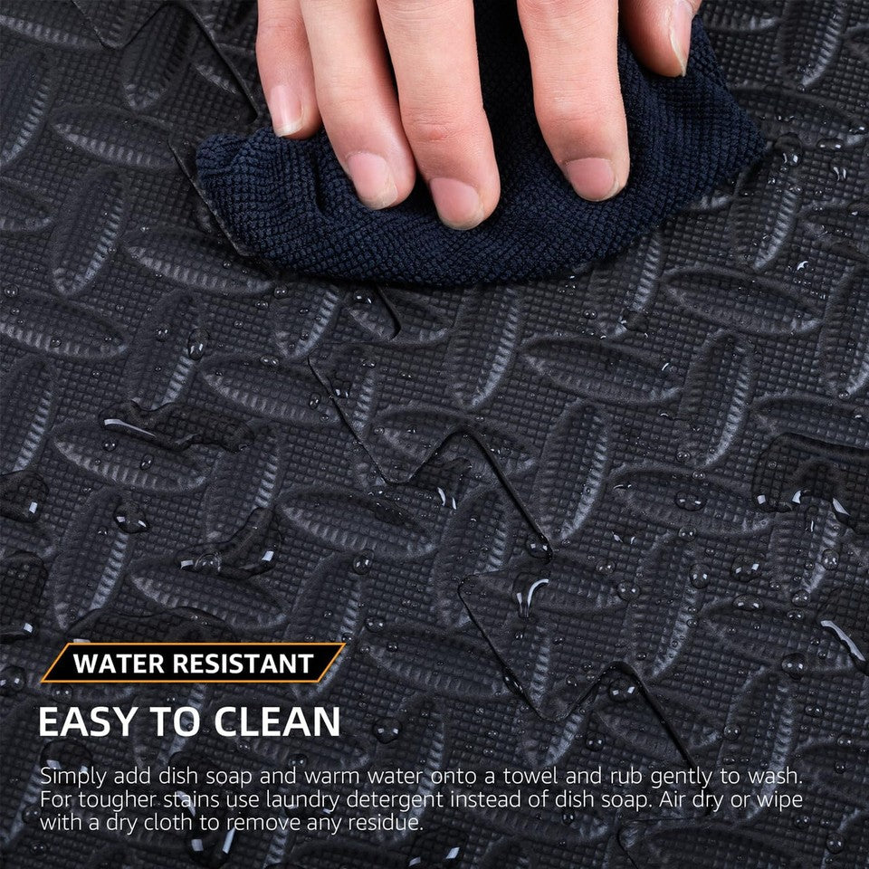 24pc EVA Foam Puzzle Exercise Mat 96 Sq Ft Interlocking Floor Tiles for Gym Home