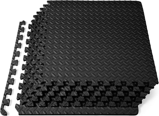 fit Exercise Puzzle Mat ½-Inch, EVA Interlocking Foam Floor Tiles for Home Gym,