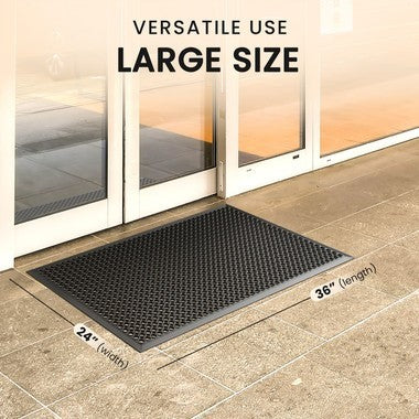 Heavy Duty Anti-Fatigue Floor Mat Black Commercial Non-Slip Indoor Outdoor