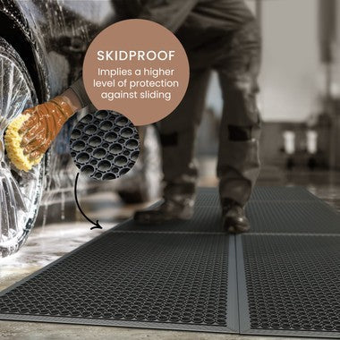 Heavy Duty Anti-Fatigue Floor Mat Black Commercial Non-Slip Indoor Outdoor