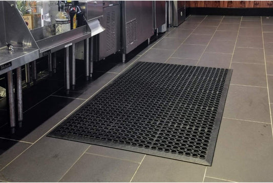 3' x 5'Anti Fatigue Floor Mat Commercial Home Garage Drainage Mat Rubber Black