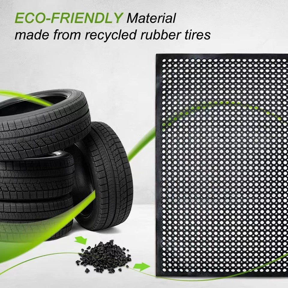 Anti-Fatigue Rubber Floor Mat - Commercial Grade Grease Resistant