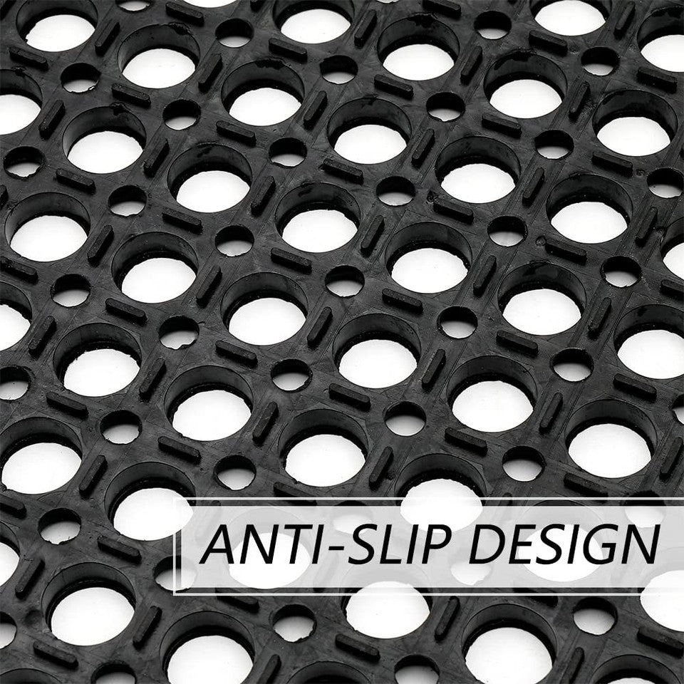 Anti-Fatigue Rubber Floor Mat - Commercial Grade Grease Resistant