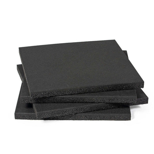 Fitness 4 Pack Rubber Lifting Tiles, 24" x 24" Shock-Absorbing Floor Mats