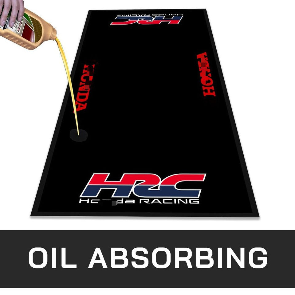 For Honda HRC Motorcycle Garage Pit Mat Workshop Carpet Floor Mat 220*80cm New