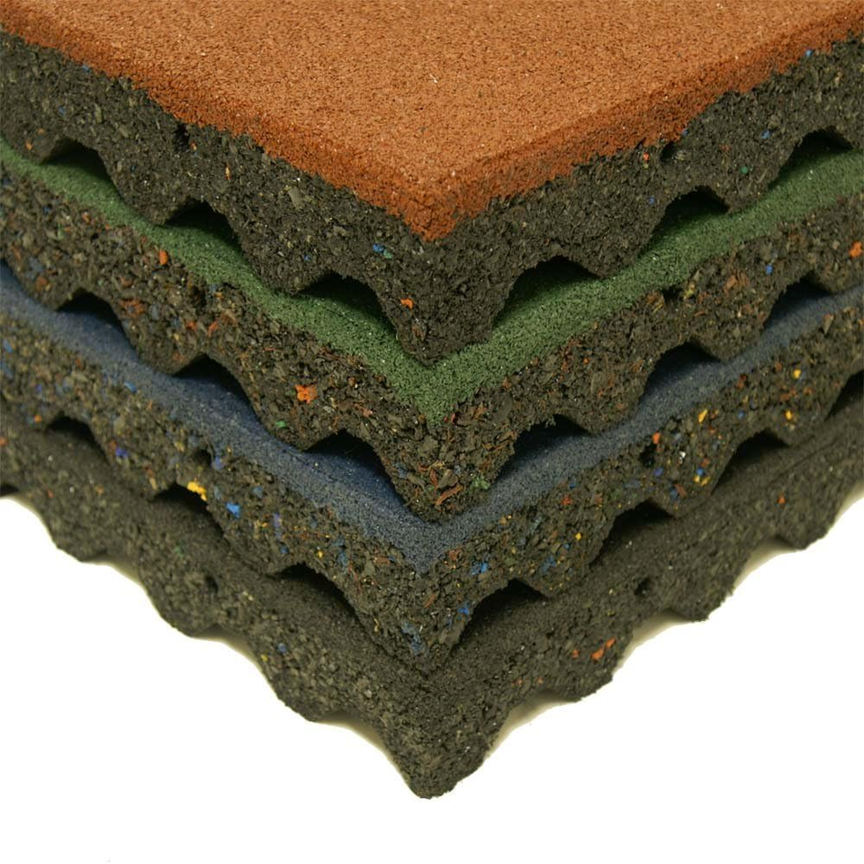 Eco-Friendly Interlocking Playground Tiles - Blue - 2 Pack - 5.2 Sq Ft