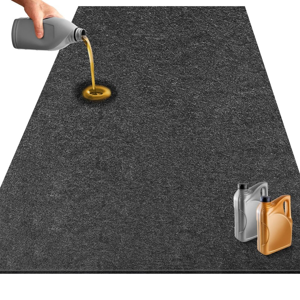 Garage Floor Mat 6.6x8.5 FT Oil Absorbent Waterproof Rubber Backing - Protects