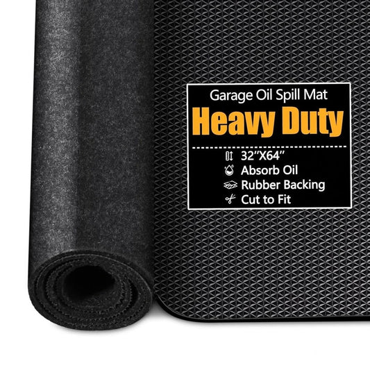 Garage Floor Mat 32"x64" Oil Spill Mat for Under Car Heavy Duty Parking Mat